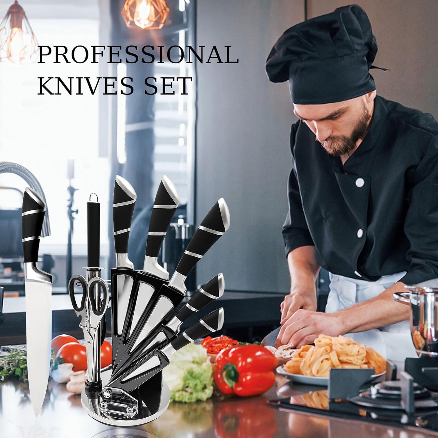 سكاكين شيف احترافية - 9 قطع